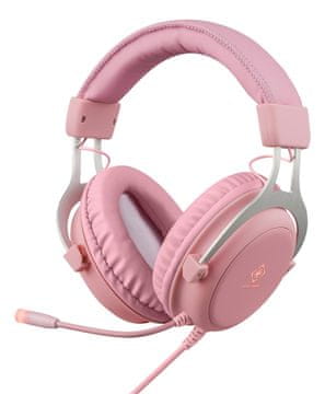 DELTACO Deltaco Gaming GAM-030-P naglavne slušalke, žične, USB-A, roza