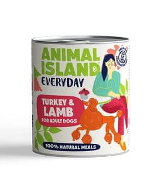 Animal ANL ANIMAL ISLAND Everyday mokra hrana za pse s puranim mesom in jagnjetino 800g