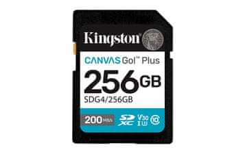 KIN Kingston Canvas Go! Plus SDXC pomnilniška kartica 256GB, UHS-I U3 V30