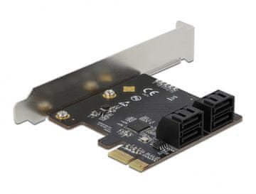 Delock DeLOCK 4-portni SATA PCI Express x1 kontrolerska kartica, nizkoprofilna