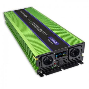 Qoltec Qoltec Monolith Auto 6000 W pretvornik napetosti 12V/230V, zelen