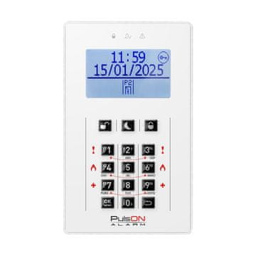 slomart BCS PULSON LCD/C WH alarmna centrala, bela