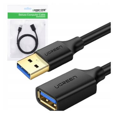 Ugreen Ugreen US129 1,5 m USB 3.0 podaljševalni kabel (črn)