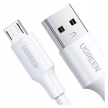 Ugreen US289 USB na Micro USB kabel QC 3.0 2.4A 2m (bel)