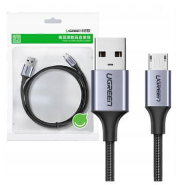 Ugreen US290 USB na Micro USB kabel QC 3.0 2.4A 1m (črn)
