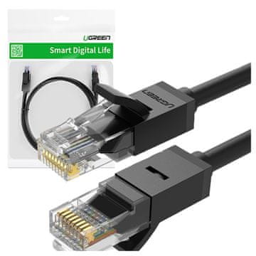 Ugreen NW102 ploščati omrežni kabel Ethernet RJ45, kat. 6, UTP, 5 m (črn)