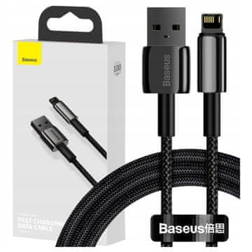 BASEUS Kabel Tungsten Gold USB na Lightning, 2,4 A, 1 m (črn)