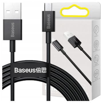 BASEUS Kabel Superior Series USB na Micro USB, 2A, 2 m (črn)