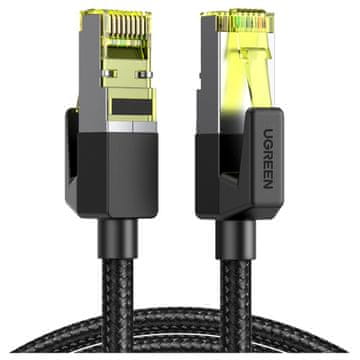 Ugreen Ugreen NW150 pleteni omrežni kabel, Ethernet RJ45, Cat.7, F/FTP, 2 m (črn)