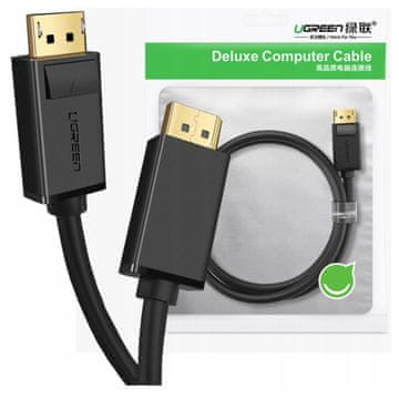 Ugreen enosmerni kabel DisplayPort na HDMI 4K 30 Hz 32 AWG 1,5 m črne barve (DP101 10239)