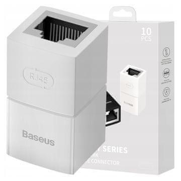 BASEUS Priključek za ethernetni kabel AirJoy serije RJ-45, 10 kosov - bel