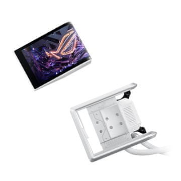 slomart ASUS ROG RYUO IV 360 ARGB CPU hladilnik, 360mm, ARGB, AMOLED, bel