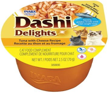 Inaba INABA Dashi Delights tuna s sirom, mokra hrana za mačke, 70g