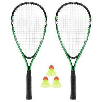 NILS NRS001 Crossminton komplet 2 loparja + shuttle + zelena prevleka