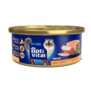 slomart OPTIVITAL mokra hrana za mačke s puranom - 85g