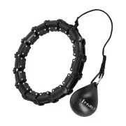 HMS HHW11 plus size hula hoop črne barve s čepi in utežjo