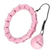 HMS HHW11 plus size hula hoop svetlo roza z čepki in utežjo