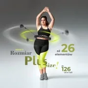 HMS HHW11 plus size hula hoop črne barve s čepi in utežjo