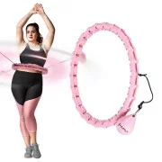 HMS HHW11 plus size hula hoop svetlo roza z čepki in utežjo