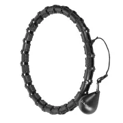 HMS HHW11 plus size hula hoop črne barve s čepi in utežjo