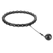 HMS HHW11 plus size hula hoop črne barve s čepi in utežjo