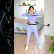 HMS HHW11 plus size hula hoop črne barve s čepi in utežjo