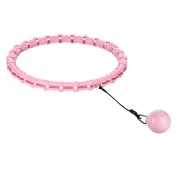 HMS HHW11 plus size hula hoop svetlo roza z čepki in utežjo