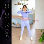 HMS HHW11 plus size hula hoop svetlo roza z čepki in utežjo