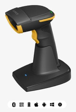 slomart Inateck BCST-54 ročni čitalnik črtnih kod 1D/2D CMOS, črno-rumen