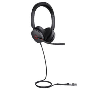YEALINK Yealink UH48 Dual Teams USB-C/A naglavne slušalke, črne
