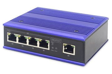 Assmann ASSMANN Electronic DN-651118 omrežni stikalo Gigabit Ethernet (10/100/1000), modra/črna
