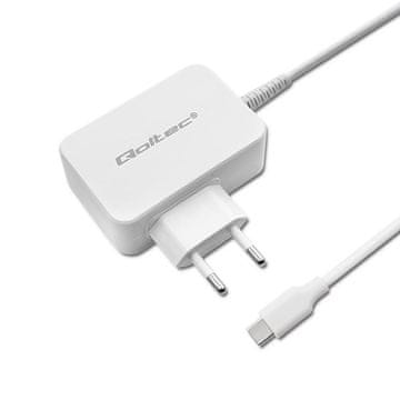 Qoltec QOC 51039 napajalnik/pretvorna naprava, 65 W, bel