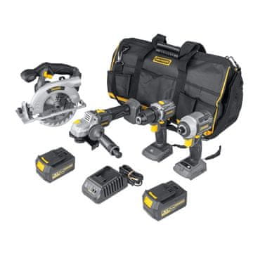 slomart Set orodja 4 kosov, 18V, 2x 4.0Ah bateriji