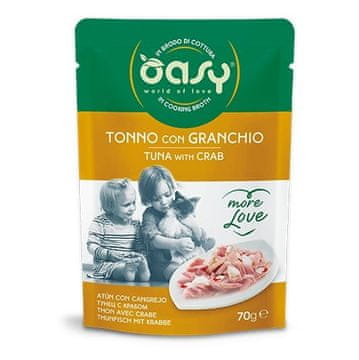Oasy OASY More Love Tuna s rakoma - mokra hrana za mačke, 70g