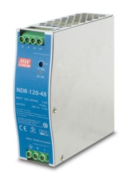 PLA PLANET PWR-120-48 napajalna enota 120 W Modra, Siva