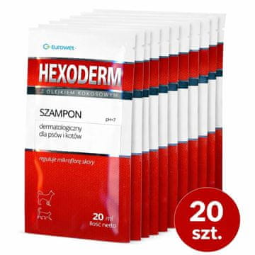 Eurowet EUROWET Hexoderm šampon za pse in mačke, 20x20ml