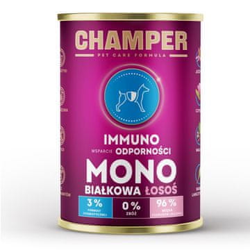 slomart Champer Immuno Monoprotein Salmon - mokra pasja hrana, 400g