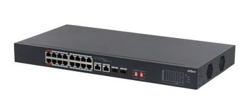 Dahua Dahua Technology PoE S3218-16ET-135 mrežni preklopnik, L2 Gigabit, 16 PoE portov, črn