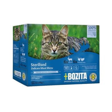 Bozita BOZITA Mokra hrana za sterilizirane mačke 'Delicate meat menu', 12x85g