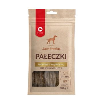 MACED Maced Pasji priboljški - goveje paličice z jetri, 100 g