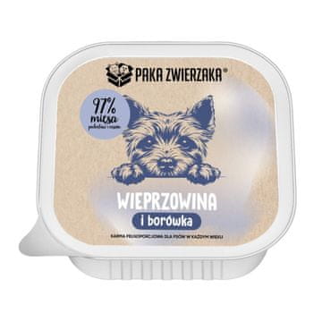 Paka Zwierzaka Paka Zvířaka Mokra hrana za pse, piščanec z borovnicami, 150g