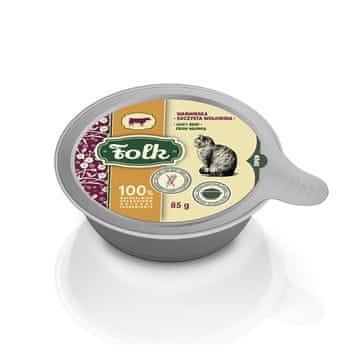 Folk FOLK Mokra hrana za mačke - Sočna govedina iz Warmie, 85g