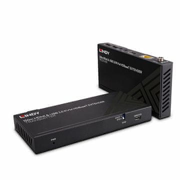 Lindy Lindy HDBaseT KVM Extender 150m Cat.6 HDMI 4K60, USB 2.0, IR