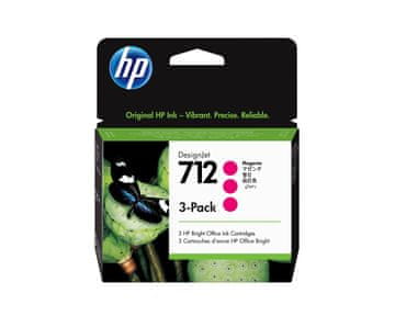 HP 712 kartuša s črnilom, magenta, 3x 29 ml