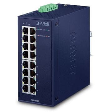 PLA PLANET IGS-1600T neupravljano L2 Gigabit Ethernet omrežno stikalo (10/100/1000), modro