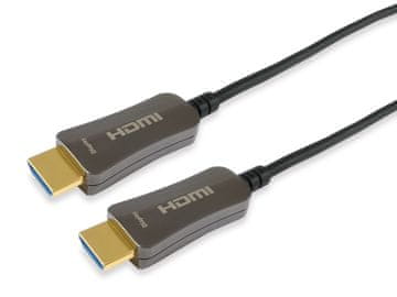 Equip HDMI 2.0 aktivni optični kabel, M/M, 30m, črn