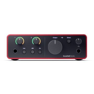 Focusrite Focusrite Scarlett Solo 4th Gen 2-kanalno audio vmesnik, rdeča/črna