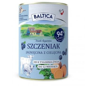 slomart BALTICA Smaki regionów Pasja - mokra hrana za pse, jagnjetina z teletino, 400g