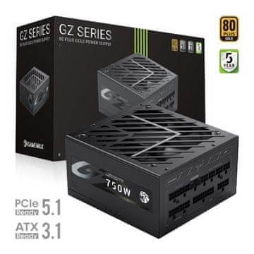 slomart Napajalnik Gamemax GZ 750G, 750W, Gold, Full Modular