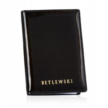 Betlewski Zbef-BS-04 črna navpična kraljevska etui za vizitke + certifikat